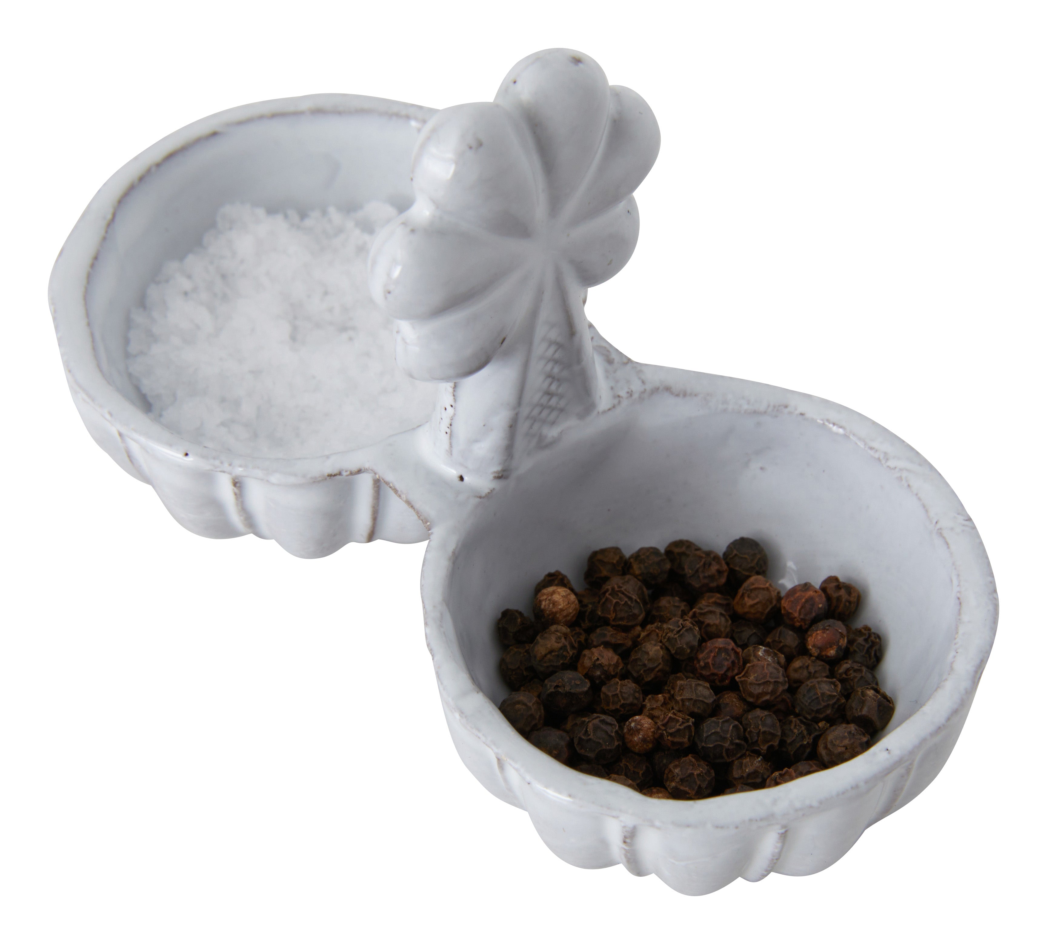 Astier de Villatte Clover Salt & Pepper Cellar | Jayson Home