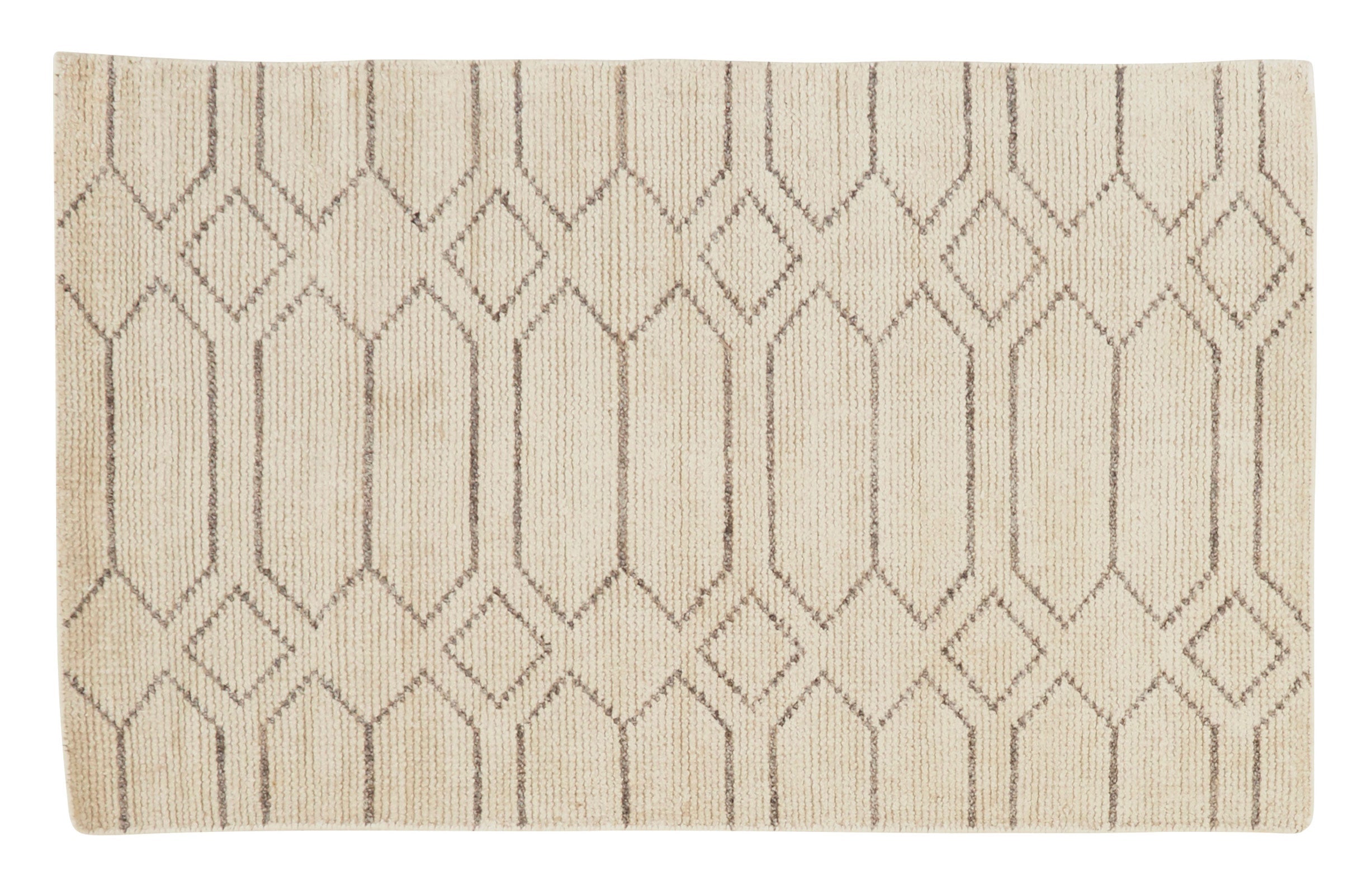 Indoor Carpet Sample: Calzati Rug Ivory White - Shayna Rose Interiors