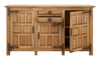 Vintage Brutalist Wood Sideboard