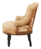 Antique Tufted Unupholstered Chair