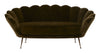 Vintage Green Scalloped Sofa