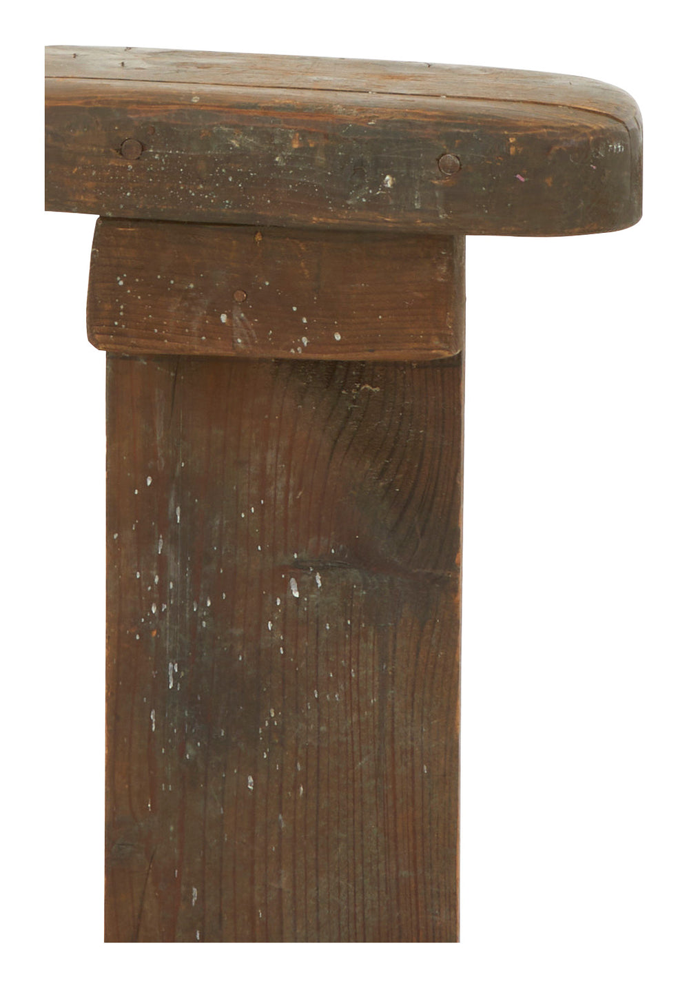 Vintage Brutalist Wood Pedestal