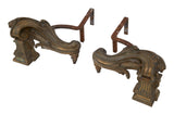 Antique Bronze Andirons