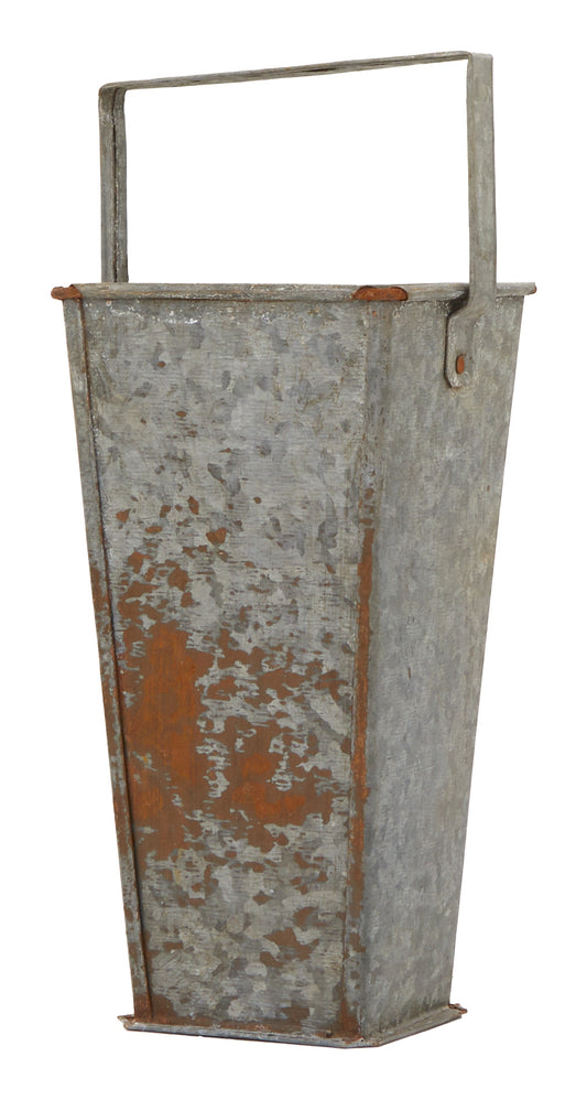 Vintage Zinc Floral Bucket