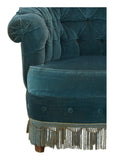 Antique Velvet Tufted Chair