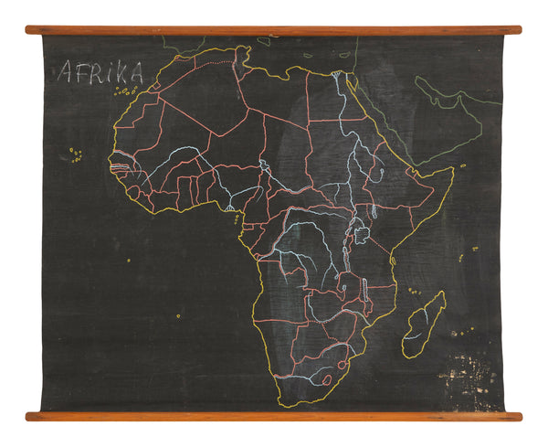 Vintage Chalkboard Map of Africa