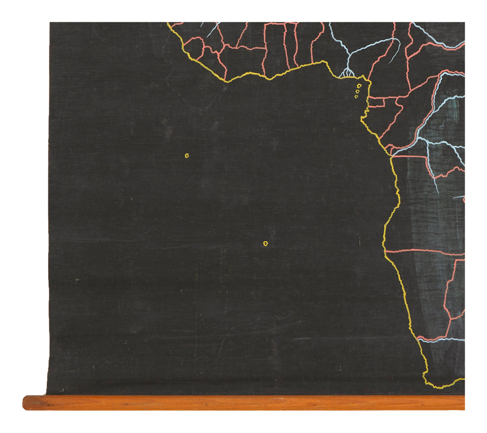 Vintage Chalkboard Map of Africa