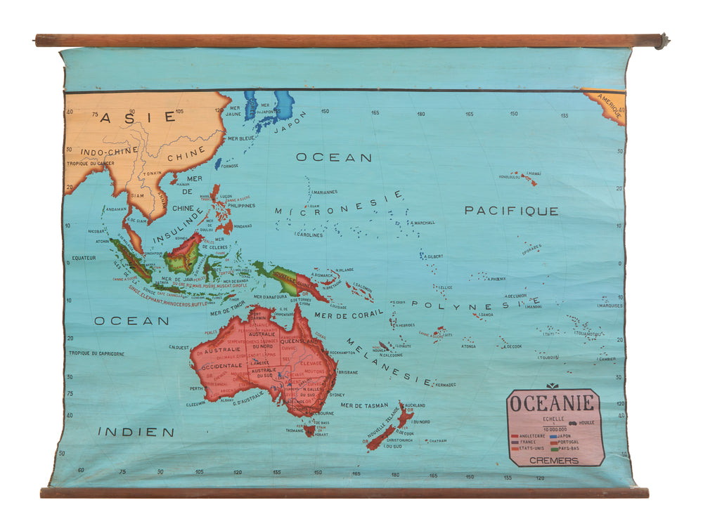 Vintage Map of Oceanie