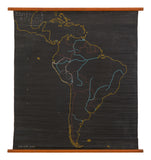 Vintage Chalkboard Map of North & South America