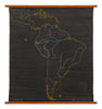 Vintage Chalkboard Map of North & South America