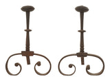 Antique Iron Andirons