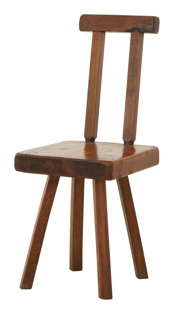 Vintage Brutalist Wood Chair