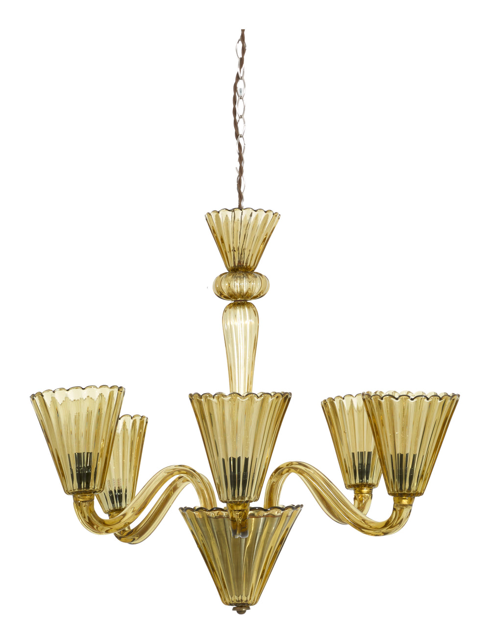 Vintage Italian Venetian Glass Chandelier