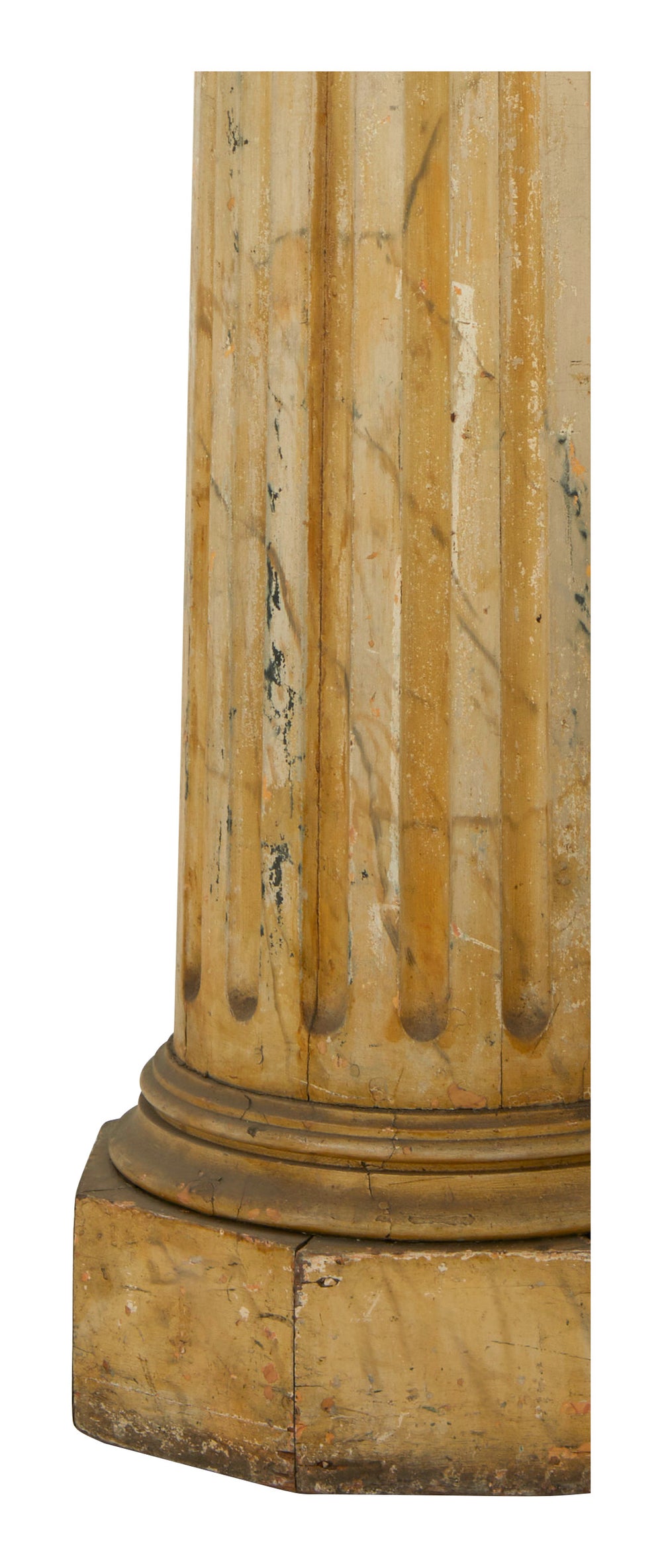 Antique Trompe L'oeil Marble Column