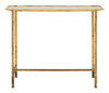 Vintage Brass Faux Bamboo Console Table