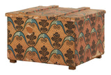 Antique Wallpapered Wood Chest