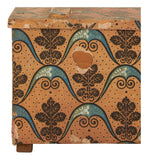 Antique Wallpapered Wood Chest