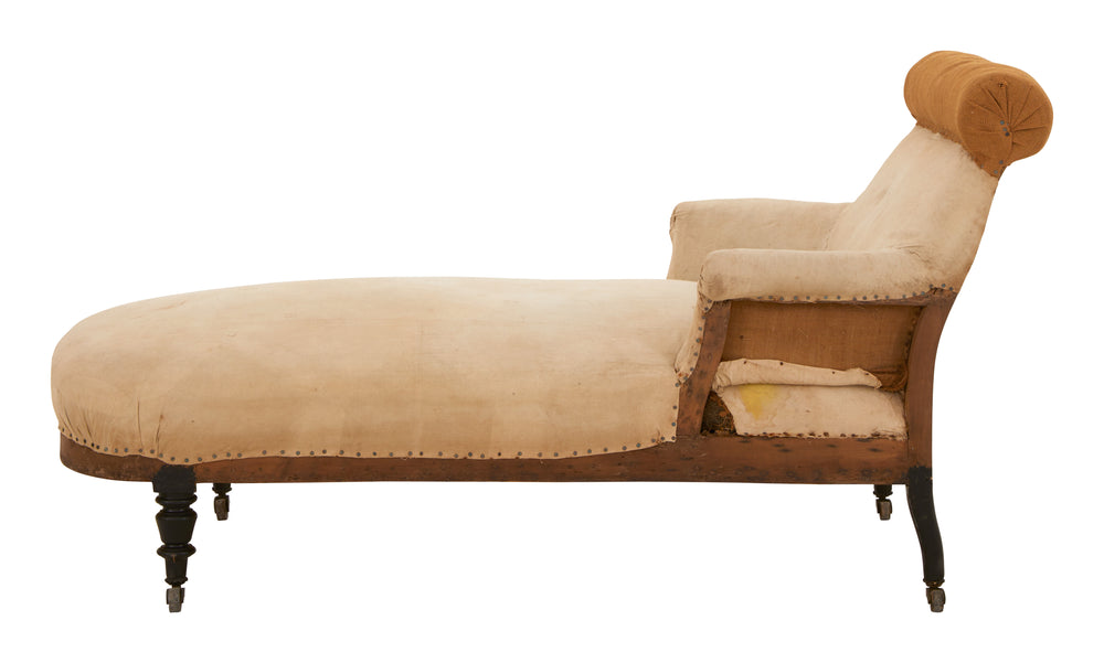 Antique Unupholstered Chaise Lounge