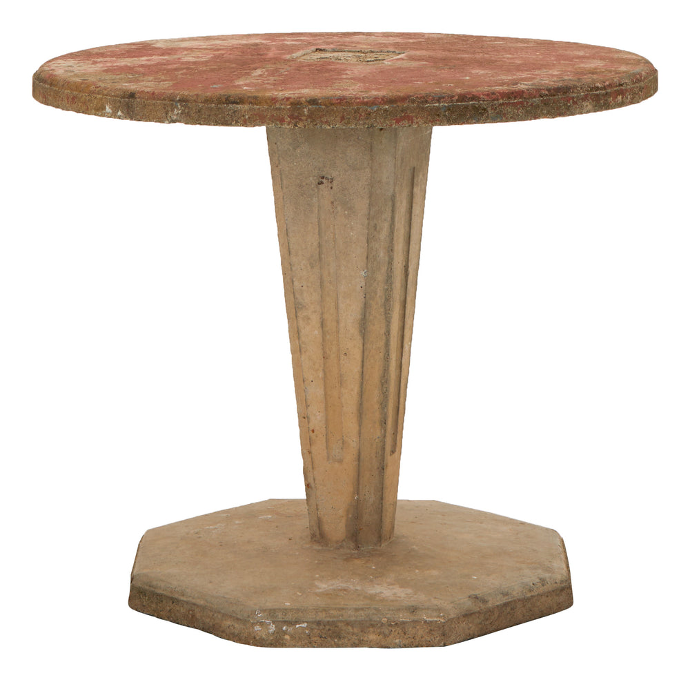 Vintage Round Cement Table