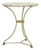 Vintage Round Marble Top Bistro Table