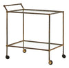 Vintage Brass Faux Bamboo Barcart