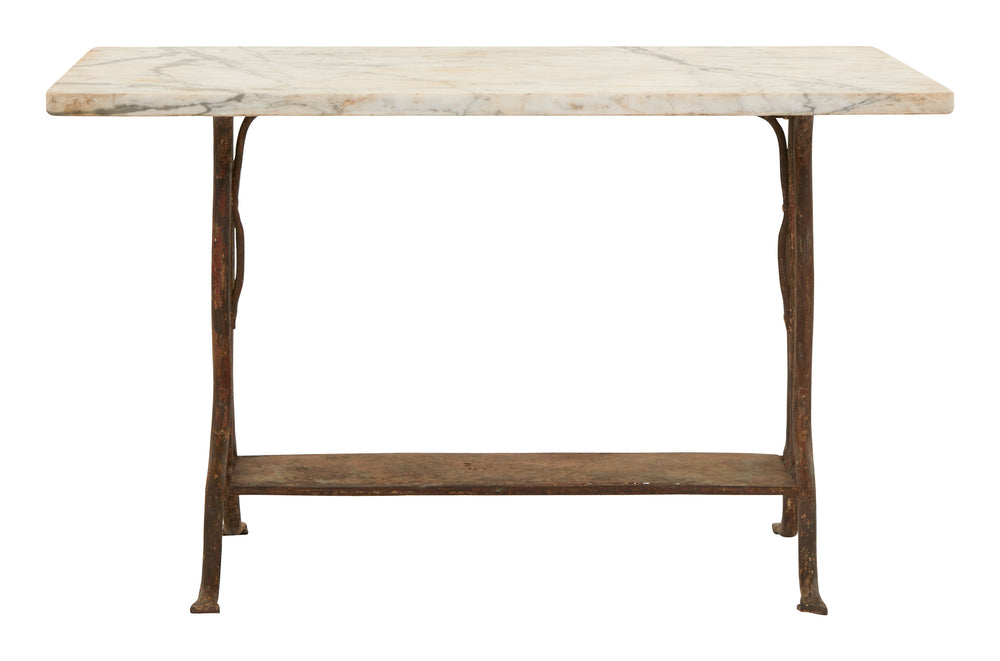 Antique Marble Top Bistro Table