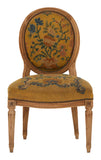 Antique Needlepoint Oval Back Chair