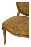 Antique Needlepoint Oval Back Chair