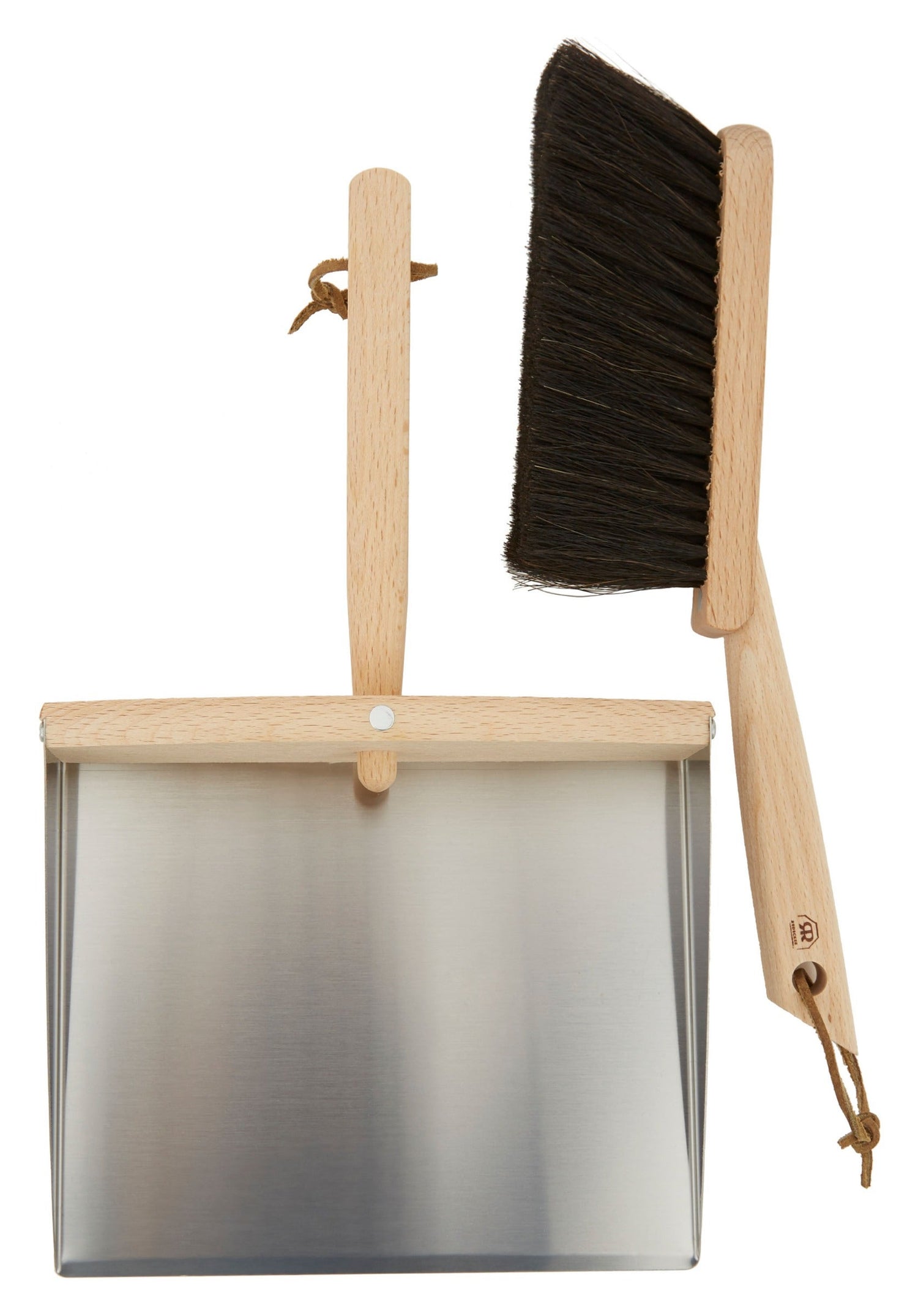 Wood Hand Broom & Dustpan Set –